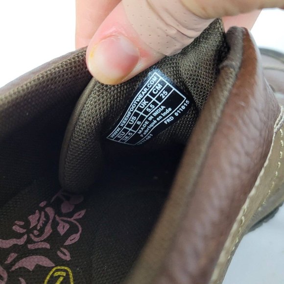 SALE 5/$25 Keen Presidio Leather Oxford Lace Up Sneaker Cascade Shitake Brown - Picture 10 of 10